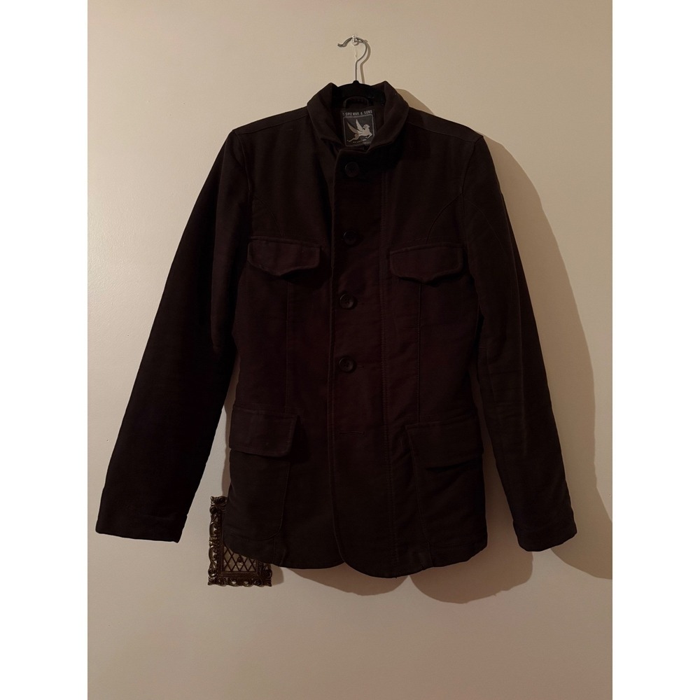 I.‎ Spiewak Sons Field Jacket Mens S Brown Thinsulate Insulation Military Style